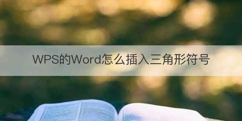 WPS的Word怎么插入三角形符号