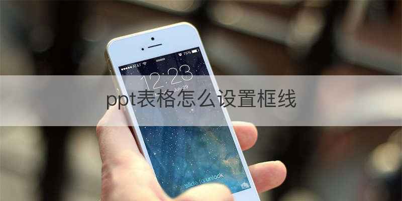 ppt表格怎么设置框线