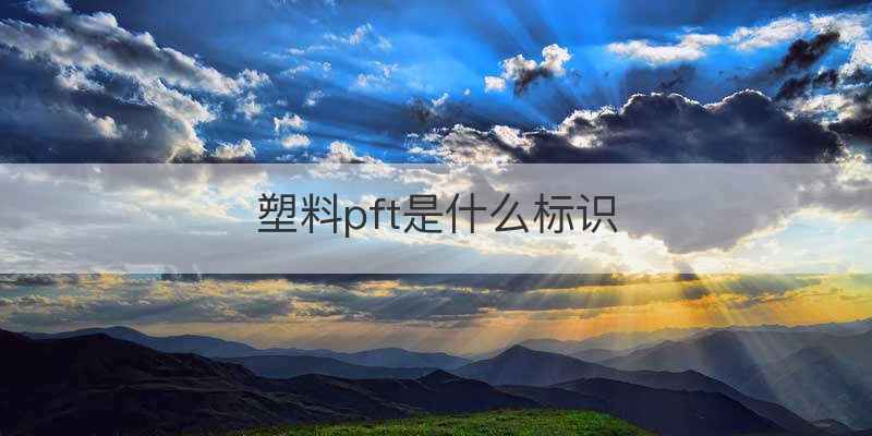 塑料pft是什么标识