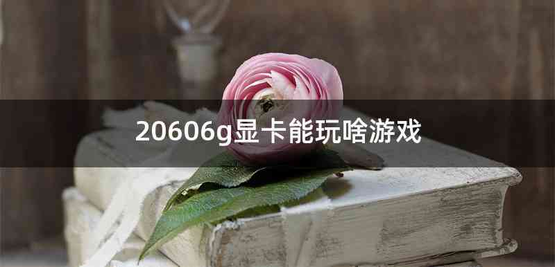 20606g显卡能玩啥游戏